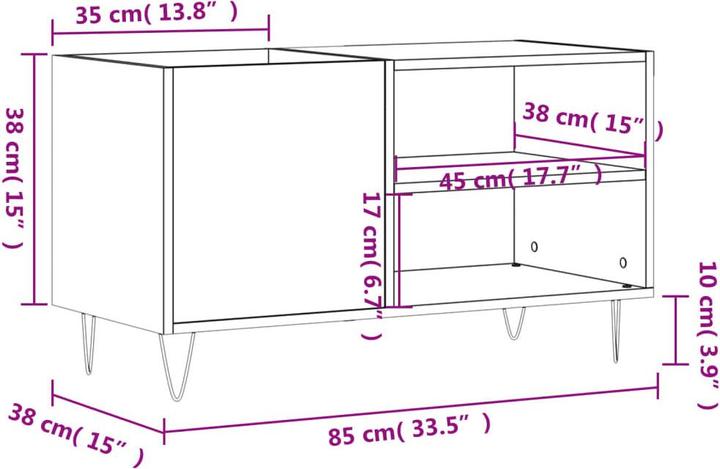 Immagine prodotto VidaXL Plattenschrank Betongrau 85x38x48 cm Holzwerkstoff