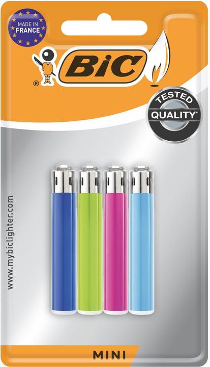 Bic Reibradfeuerzeug J25 Mini, 4er Pack