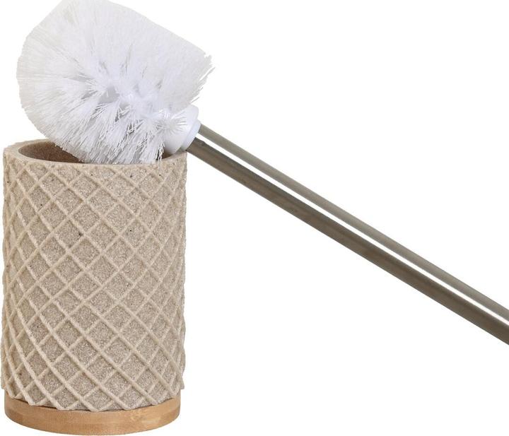 Image du produit Esprit Toilettenbürste Home ESPRIT Beige Silberfarben Harz Bambus 9 x 9 x 37 cm