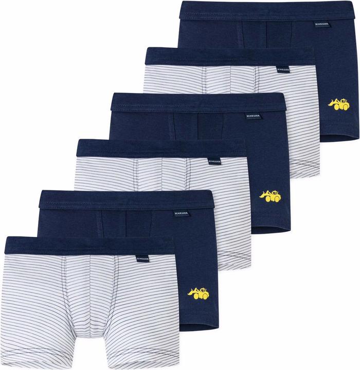 Actual product image Schiesser Pack of 6 Kids Boys Fine Rib Organic Cotton Shorts / Pants (116, pack of 6)