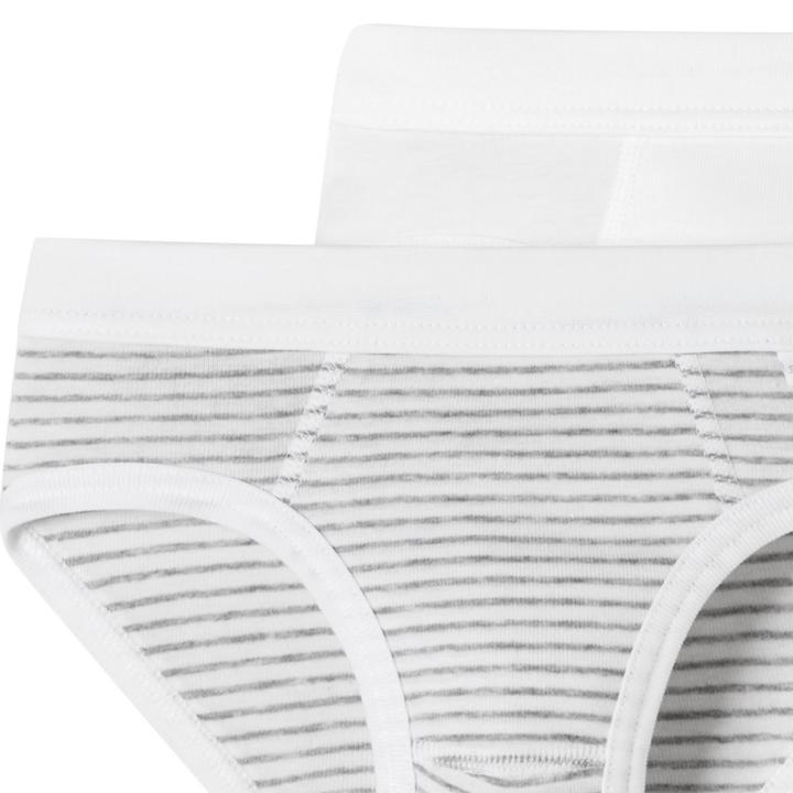Actual product image Schiesser Pack of 6 Kids Boys Fine Rib Organic Cotton Sports Briefs / Underpants (92, pack of 6)