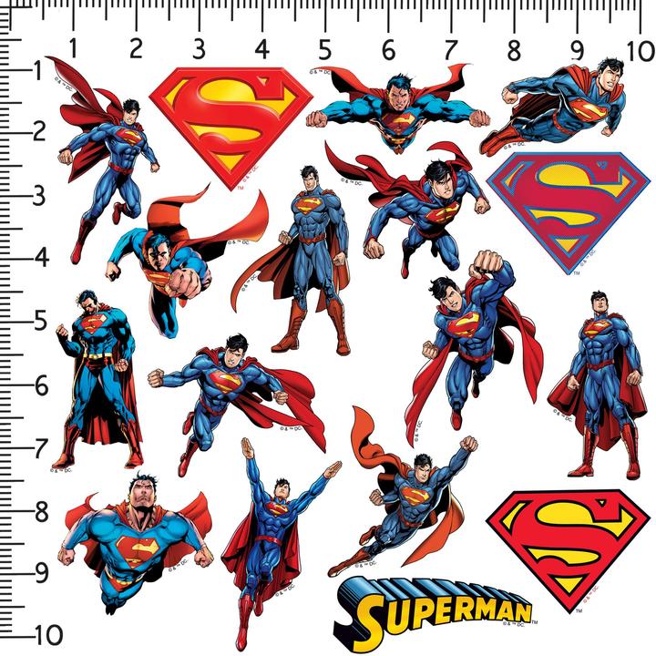 Produktbild Superman Haltungen Aufkleber Deluxe 100erPack Vinyl