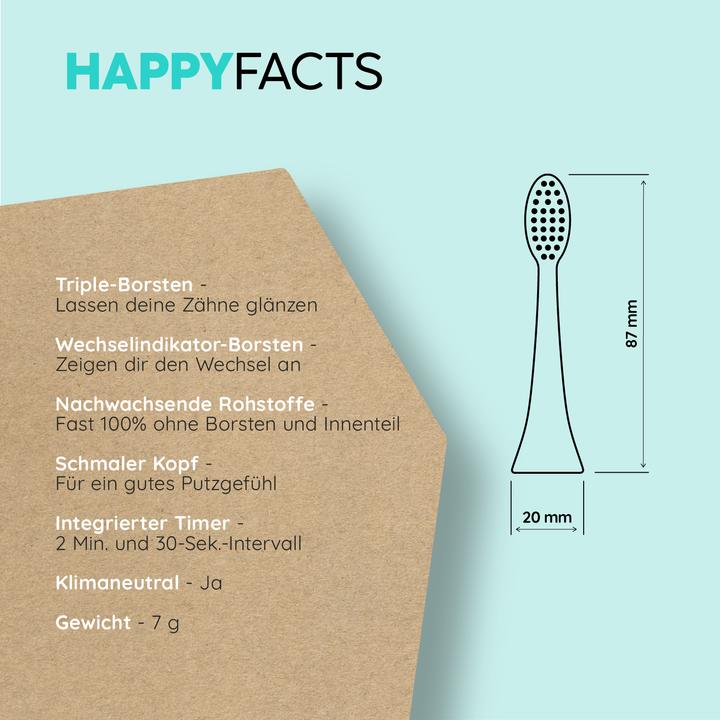 Image du produit happybrush ECO VIBE 3 brosses à dents Ocean (3 x)