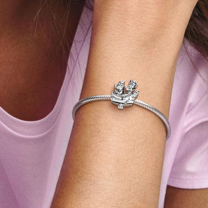 Actual product image Pandora Charm Disney Mickey Mouse & Minnie Mouse airplane (Sterling silver 925)