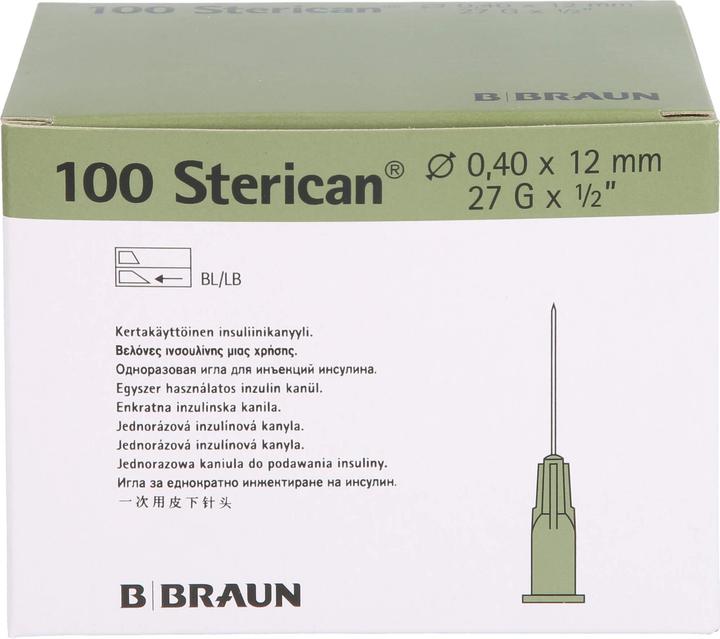 Actual product image B.Braun Needle 27G 0.40 x 12mm grey Luer, 100 pieces