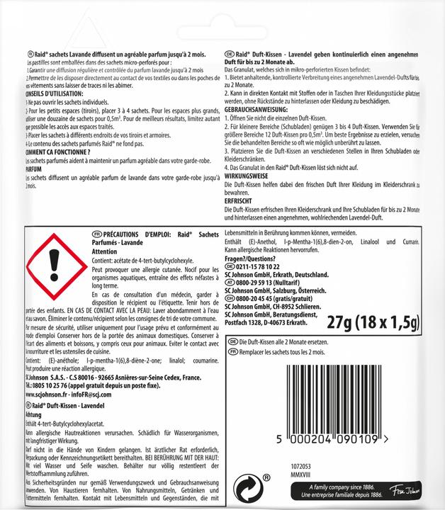 Produktbild Raid Duft-Kissen Lavendel