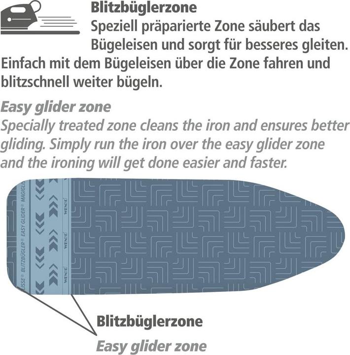 Actual product image Wenko Ironing board cover Air Comfort XL/Universal grey, blue