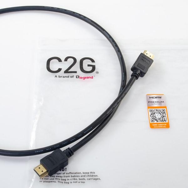 Image du produit C2G 1.8m (6ft) Premium High Speed HDMI Cable with Ethernet (1.83 m, HDMI)