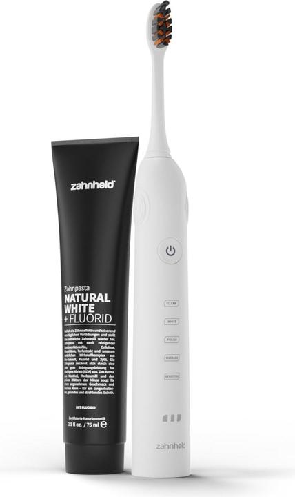 Zahnheld Schallzahnbürste & Natural White Weiss (Schallzahnbürste)