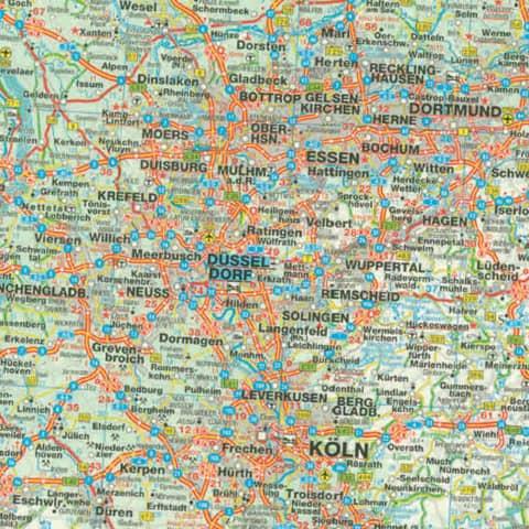 Franken Kartentafel Strassenkarte Deutschland magnethaftend (Deutsch)