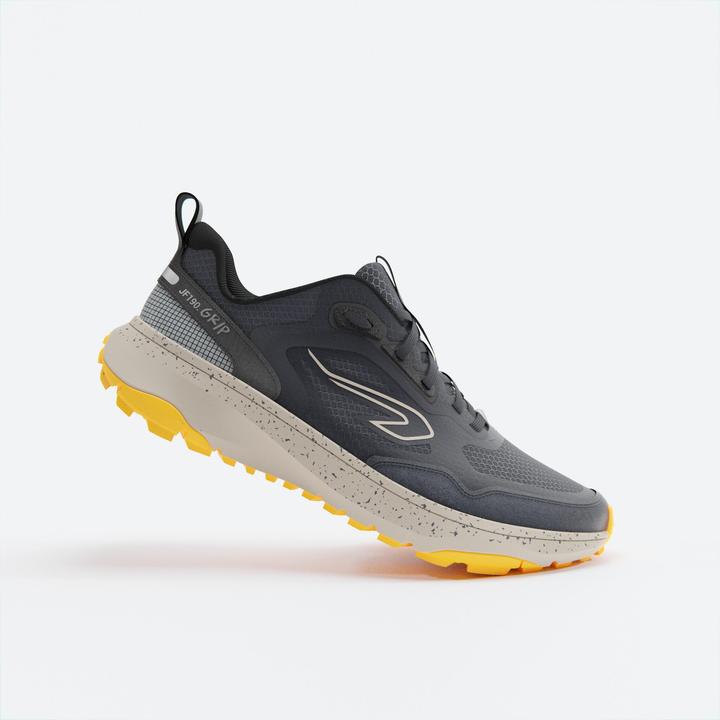 Actual product image Kalenji Men's Running and Trail Running Shoes - JF 190 GRIP - Blue/Mango (42)