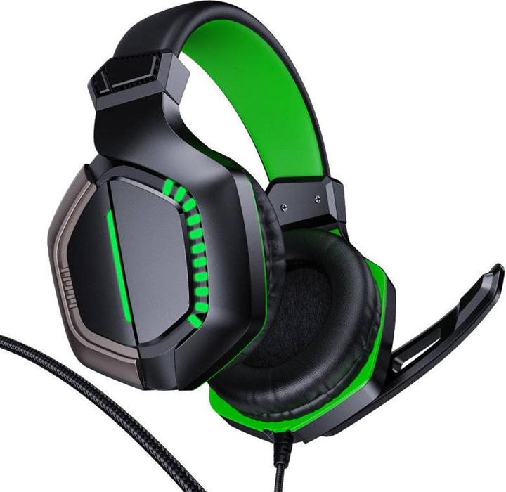Actual product image Joyroom JR-HG1 Wired Gaming Headset-Dark Green (Cable)