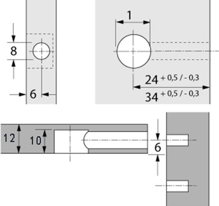 Image du produit Hettich Ferrement d'assemblage 15/12 a (Raccord de connexion, 1 pcs)