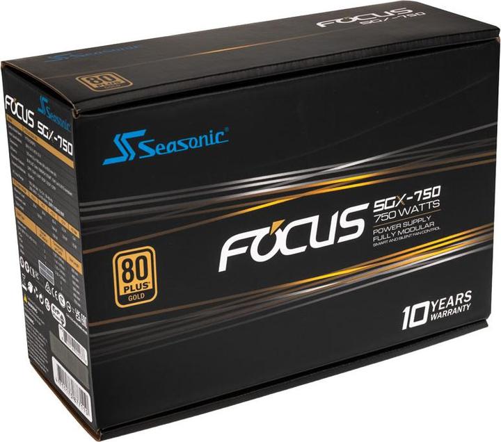 Actual product image Seasonic Power supply 750W FOCUS-SGX-750 Modular (80+Gold) (750 W)
