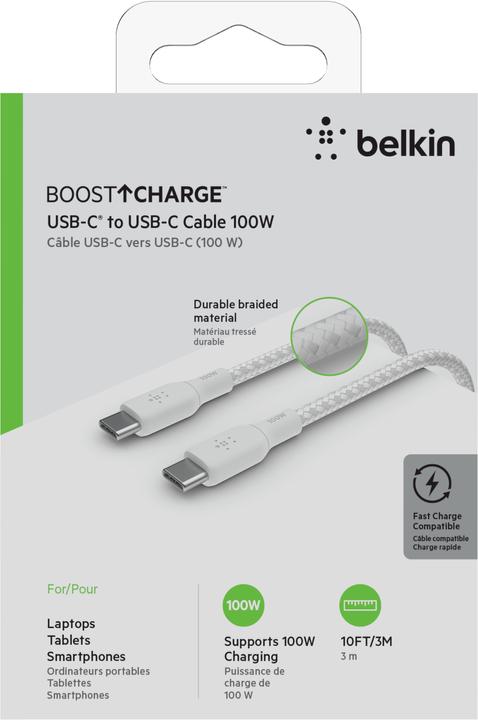Actual product image Belkin USB C – USB C (3 m, USB 2.0)