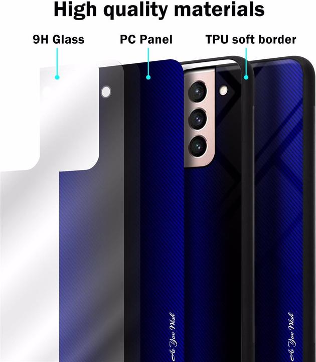Actual product image Cadorabo TPU Striped Glass Cover (Samsung Galaxy S21 5G)