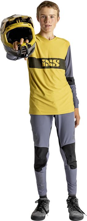 Actual product image iXS Trigger EVO Kids Long Sleeve Jersey - Acacia / Charcoal (S)