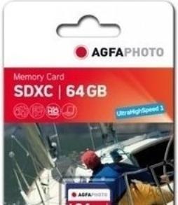 Produktbild AGFAPHOTO SDXC Karte 64GB High Speed Class 10 UHS I U1 V30 (64 GB, SDXC, U1, UHS-I)