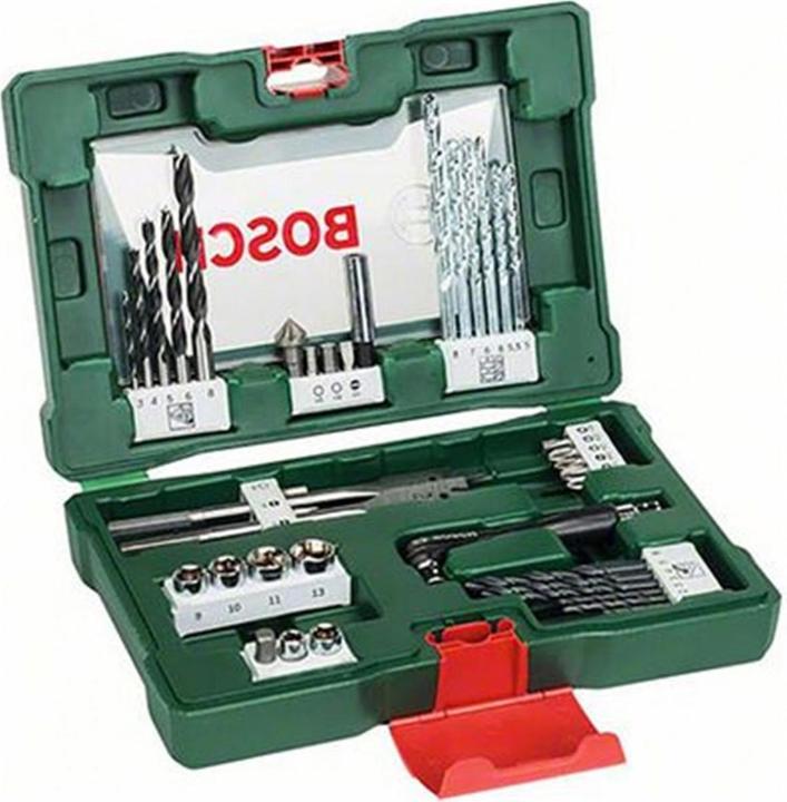 Actual product image Bosch Zubehör V-Line TiN drill and bit set, 48 pieces, with magnetic rod and countersink (Cross Phillips PH M1, Cross Phillips PH M2, Cross Phillips PH M3, Cross Pozidriv PZ M1, Cross Pozidriv PZ M2, Cross Pozidriv PZ M3, Screw slot M4, Screw slot M5, Screw slot M6, Hexagon socket TX M15, Hexagon socket TX M20, Hexagon socket TX M10, Hexagon socket TX M30, Hexagonal (hexagonal) M4)