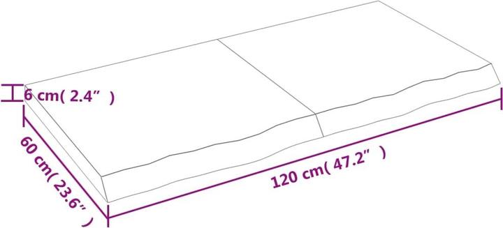 Actual product image VidaXL Gianna (120 x 60 x 6 cm)