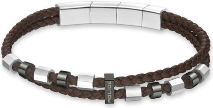 Police PEAGB0035604 Freeway (19 cm, Edelstahl, Leder)