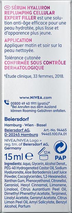 Actual product image NIVEA Cell Exp Fill Ser Hy Replu Fl 15ml (15 ml)