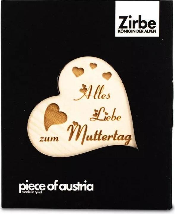 Actual product image ZNatur Swiss stone pine heart gift decoration with engraving for Mother's Day No.60