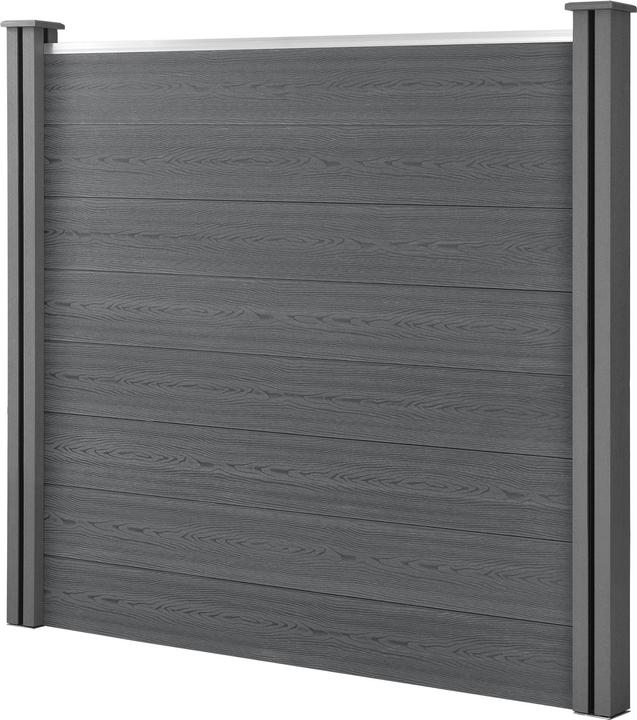 Produktbild neu.holz WPC Gartenzaun 165x162 cm mit Pfosten Sichtschutz Windschutz