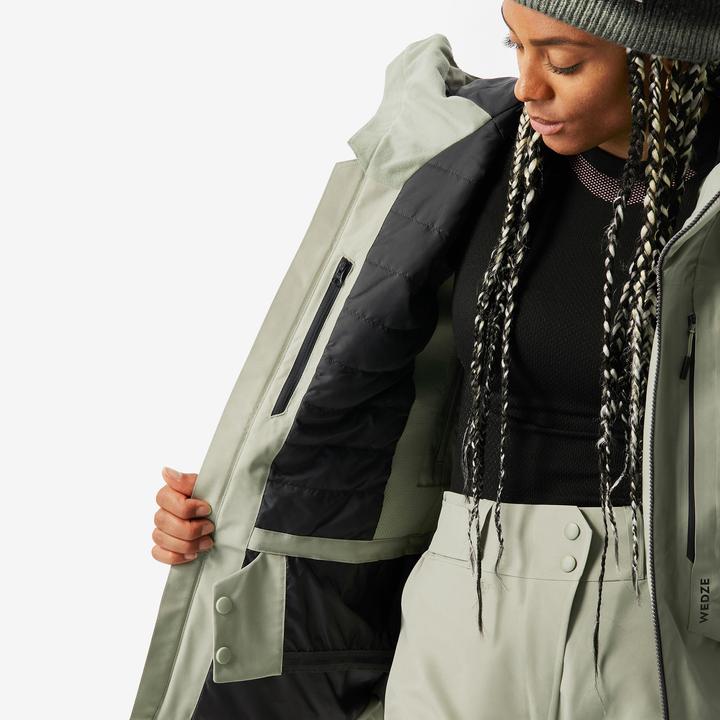 Actual product image Wedze Women's ski jacket versatile and warm - FR100 sage green (S)
