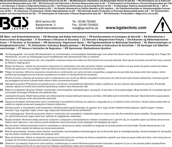 Produktbild BGS Schubladenteiler für Werkstattwagen PROFI 6-tlg.