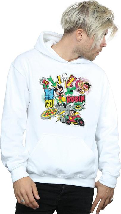 Image du produit - Sweat à capuche TEEN TITANS GO ROBIN MONTAGE - Homme (4XL)
