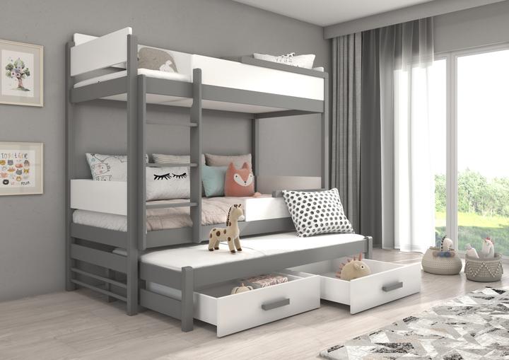 Produktbild ADRK Furniture Etagenbett verdreifachen QUEEN 200x90 (200 x 90 cm)