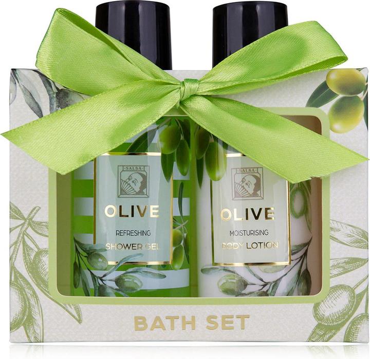 Produktbild Accentra OLIVE Badeset in Geschenkbox, inkl. 100ml Duschgel, 100ml Körperlotion, Duft: Olive, Farbe: (Haarpflege set, Körperpflegeset)