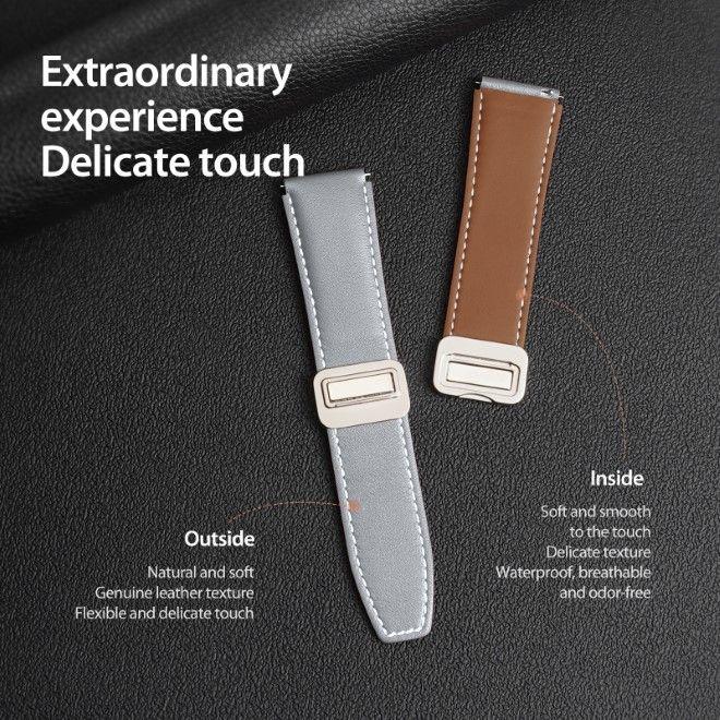Actual product image Dux Ducis YA Series genuine leather strap (20 mm, Genuine leather, Spigot width 20 mm, Galaxy Watch6, Galaxy Watch3 (41mm), Gear S2 Classic)