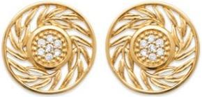 Actual product image Lara Gold EARRINGS - ZIRCONIA