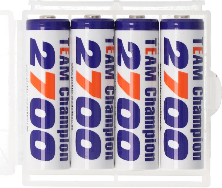 Actual product image XCell Team Champion rechargeable battery Mignon/AA 2700mAh Set of 4 including practical storage box AA (4 pcs., AA, 2700 mAh)
