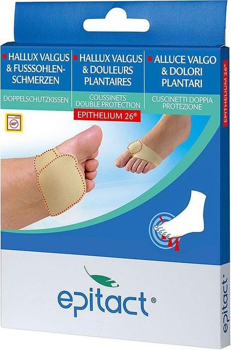 Actual product image Epitact Double protection cushion hallux valgus and painful soles of the feet size L (L)
