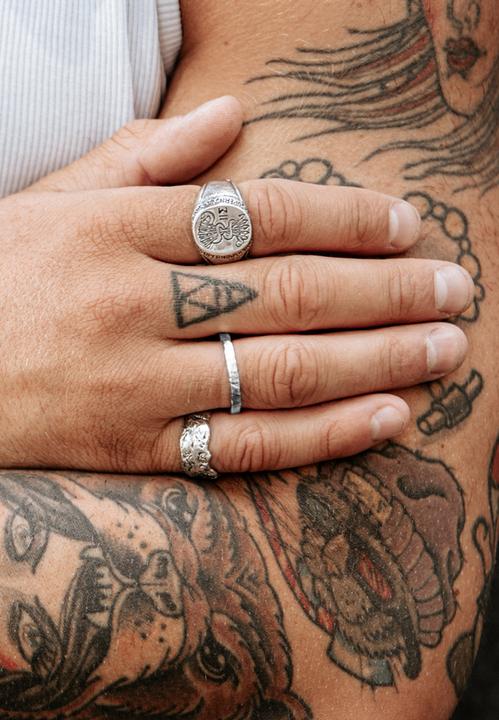 Immagine prodotto Haze & Glory Ring Bandring - Zion Schmales Design 925 Silber (66, 925 Argento)