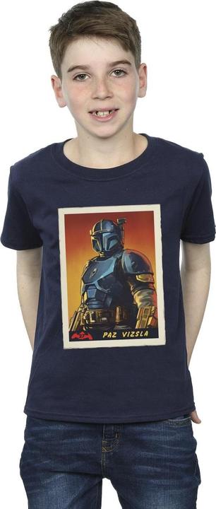 Actual product image Star Wars Boys The Mandalorian Paz Vizla Card T-Shirt (128)