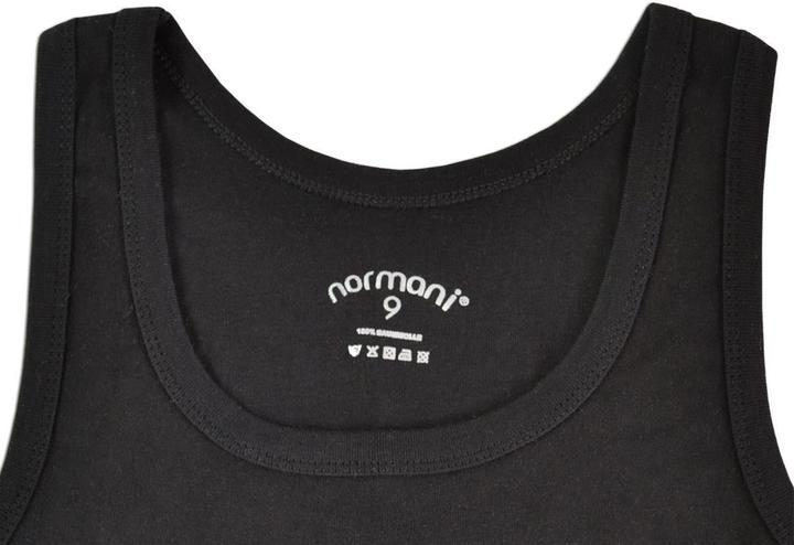 Immagine prodotto Normani Maglia intima 4 pezzi da uomo a costine sottili nera (4XL)