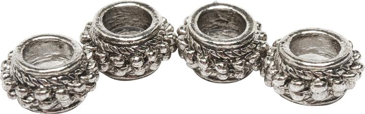 Immagine prodotto Hobby & Crafting Fun Perline per gioielli in metallo "Ringel", 4 pezzi, 6x10mm
