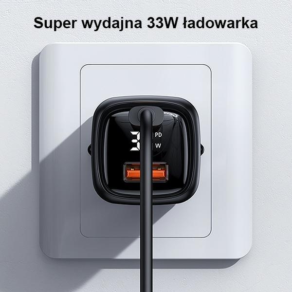 Image du produit Usams Chargeur rapide 33W QC + PD à affichage numérique (33 W)