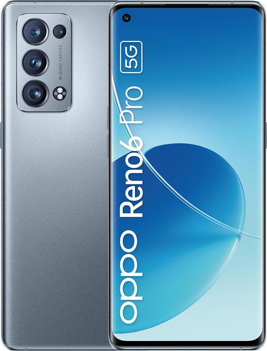 Image du produit OPPO Reno 6 PRO 5G 12/256 Grafitowy (256 Go, Gris lunaire., 6.55", Double SIM, 0.00 Mpx, 5G)