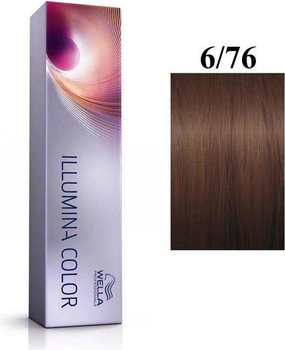 Wella Vopsea permanenta Illumina Color 6/76, Blond Inchis Maro Violet, 60ml (6, 76 Blonde Inchis Maro Violet)