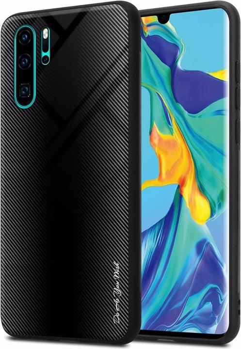 Actual product image Cadorabo TPU Striped Glass Cover (Huawei P30 Pro)