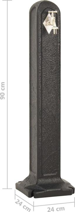 Actual product image Diverse Hardware Wasserzapfsäule Anthrazit Steinoptik