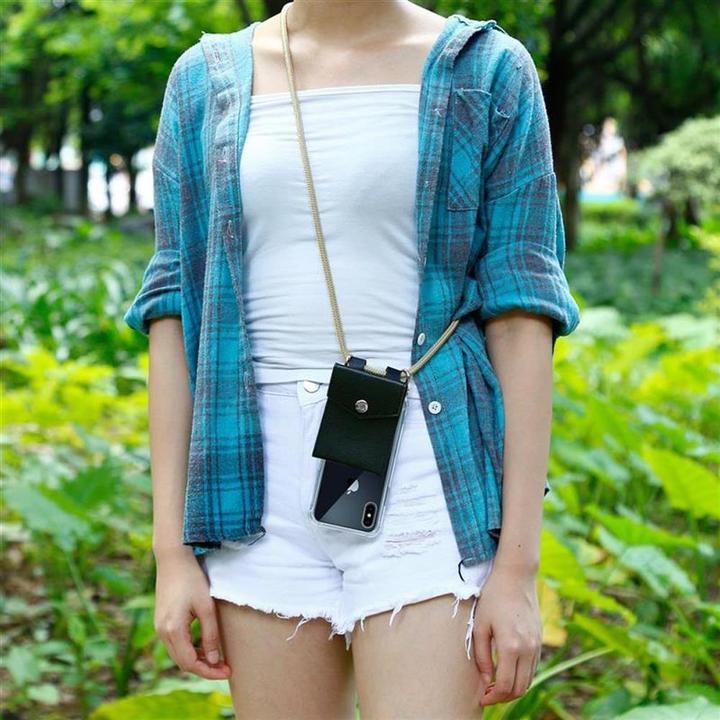 Actual product image Cadorabo TPU Mobile Phone Chain SILVER Cover