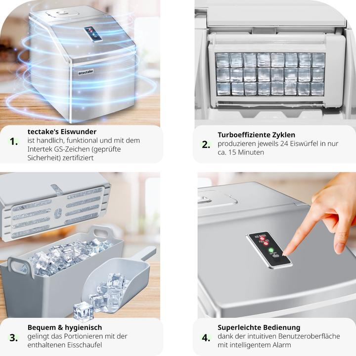 Produktbild tectake Eiswürfelmaschine (CH-Stecker)