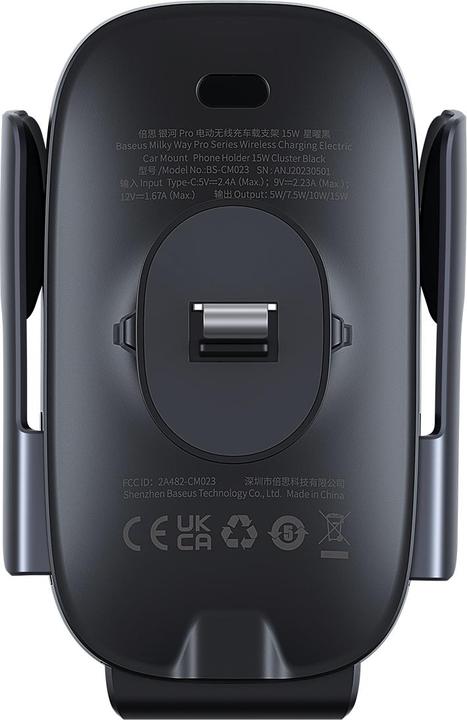 Produktbild Baseus Wireless Charging Car Mount MilkyWay Pro 15W (black)