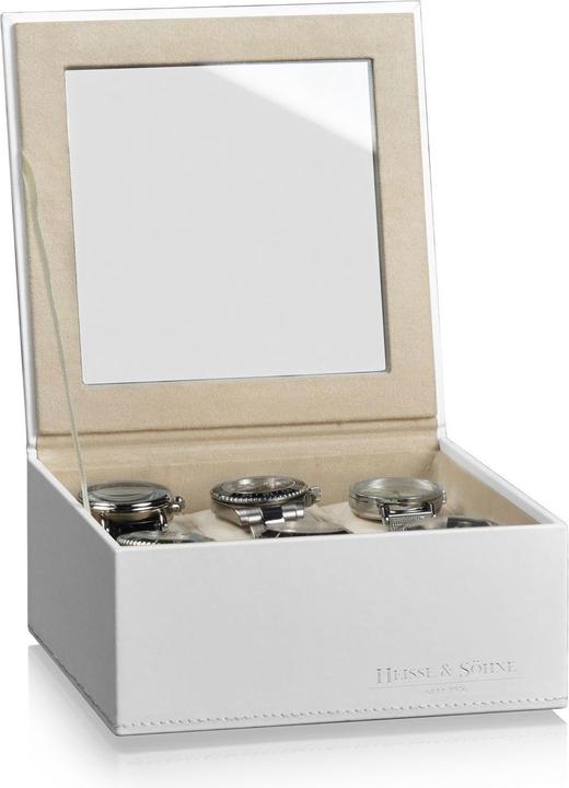 Actual product image Heisse & Söhne Stackable jewelry box Mirage L - top: watch box for 6 watches - cream